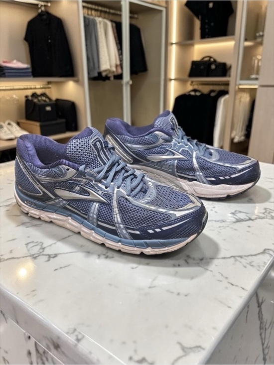 Brooks Shoes - Brooks Addiction 11 Mens Running Shoes Blue Silver Gray Sneakers Size 11